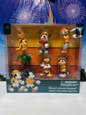 Disney Parks Animal Kingdom Mickey & Friends On Safari Figure Set NEW